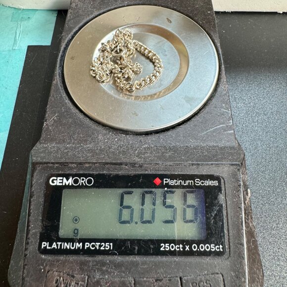 VTG Sterling Silver 925 Curb Link Chain Bracelet Spring Ring Clasp 7.75'' Length - Picture 8 of 8